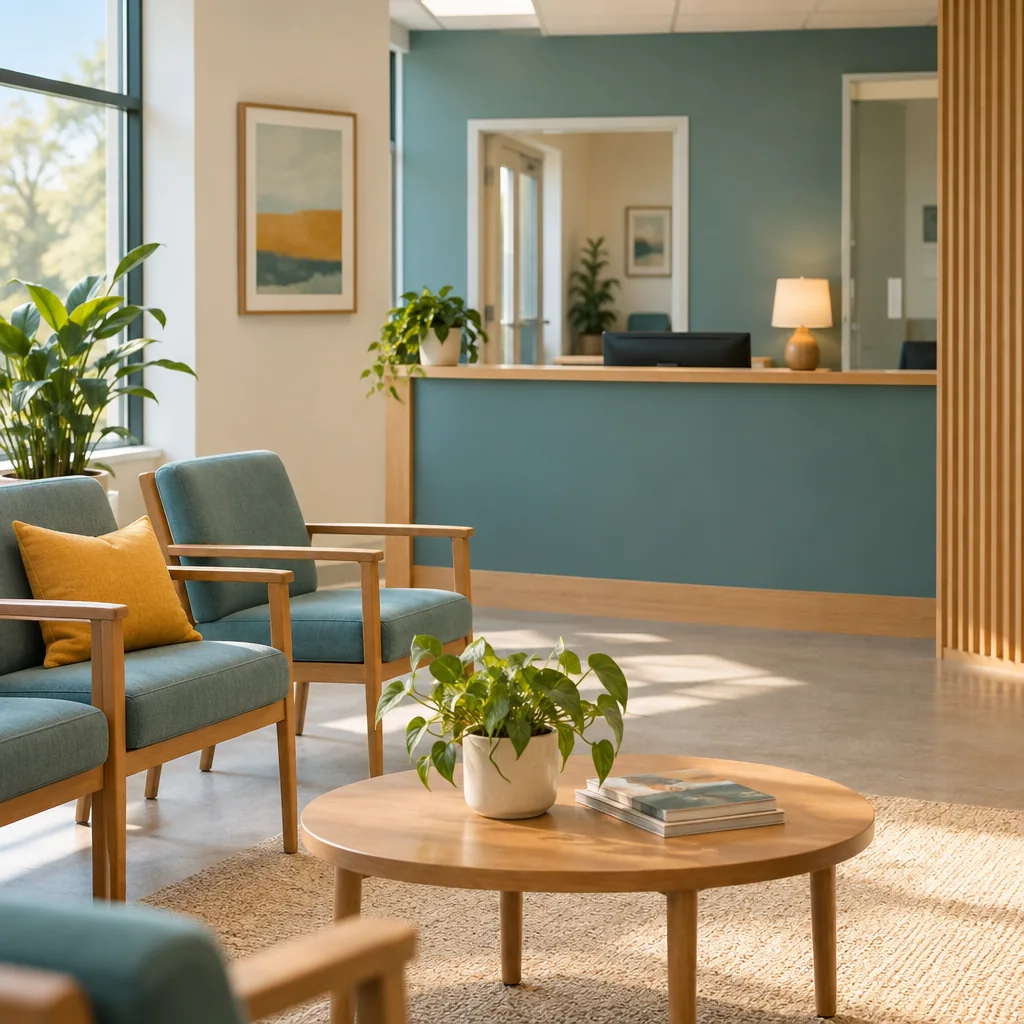 Decorative illustration representing a community health center
