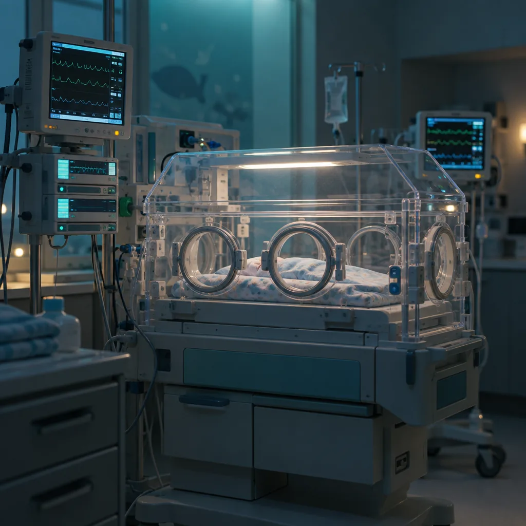 Decorative illustration representing neonatal intensive care